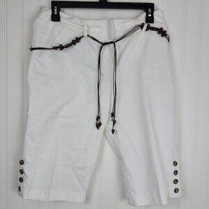 Iz Byer California Women's White Bermuda/Capri Shorts SZ 11 Juniors